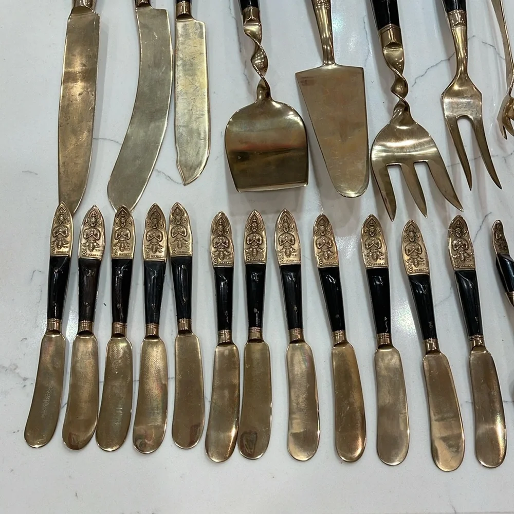Vintage PCL SIAM Brass Wood BUDDHA 71 pieces